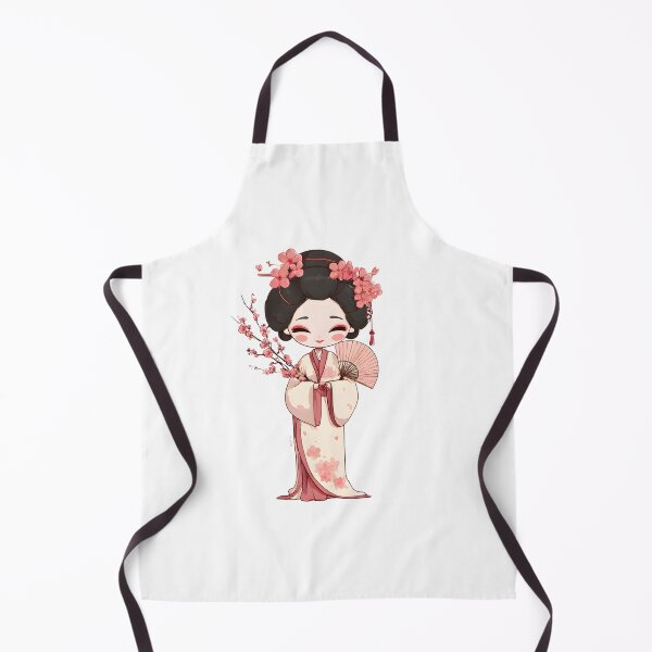 Item preview, Cute chibi Geisha with fan designed and sold by cutemakerotart.