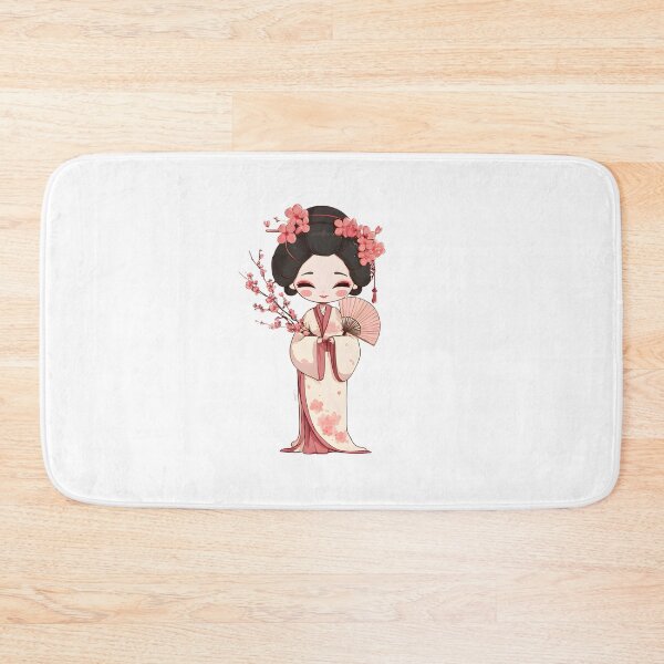 Item preview, Cute chibi Geisha with fan designed and sold by cutemakerotart.