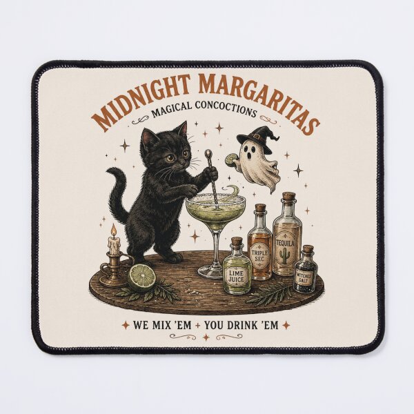 Item preview, Midnight Margaritas, Black Cat Margarita, Witchy Cocktail, Spooky Ghost, Cat Lover designed and sold by Quiajia.