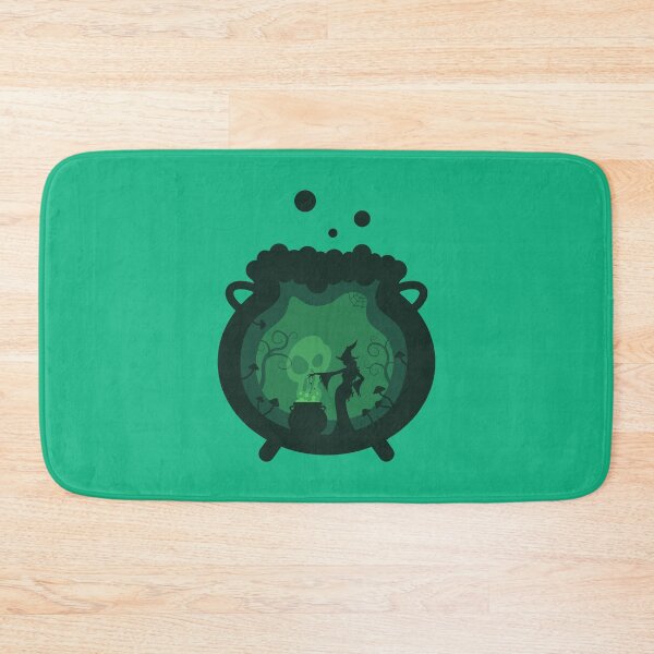 Item preview, Halloween Witch Brewing a Spooky Green Potion designed and sold by CozyLittleShop.