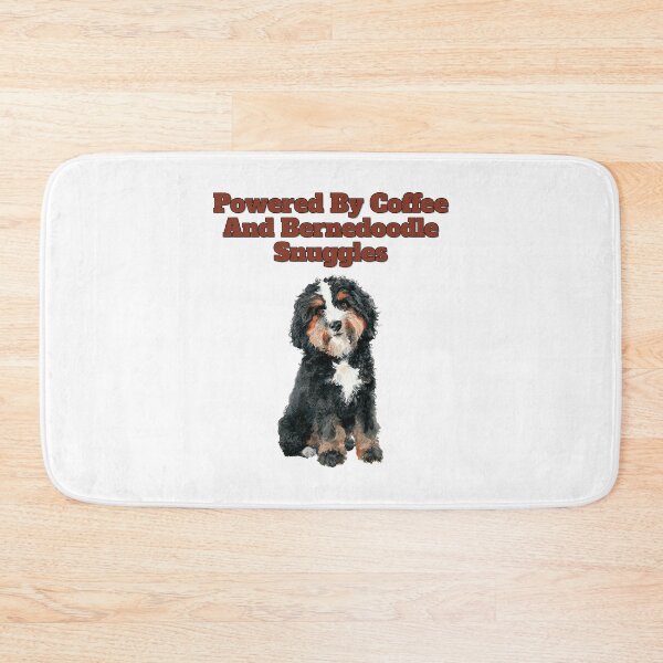 Artikelvorschau, Kaffee und Bernedoodle-Kuscheln – Aquarell-Design entworfen und verkauft von NatureUnleashed.