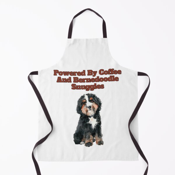Item preview, Coffee And Bernedoodle Snuggles Watercolor Design designed and sold by NatureUnleashed.