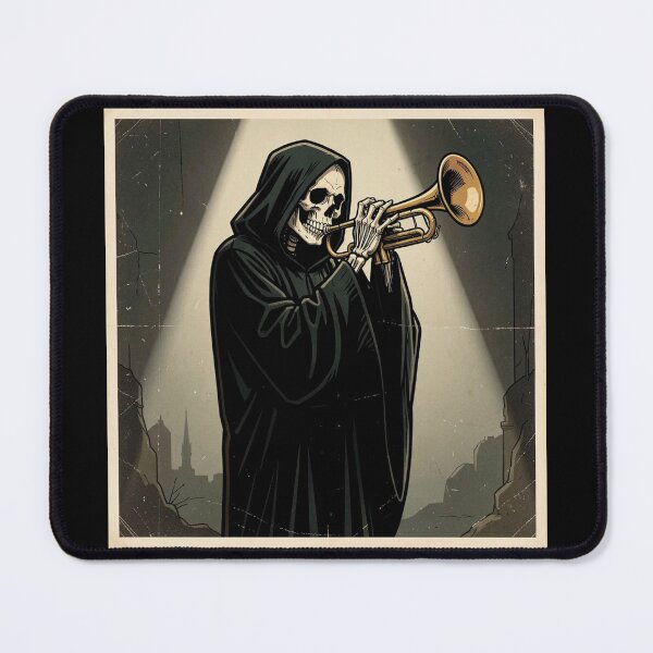 Item preview, The Grim Reaper playing the trumpet designed and sold by MagelliShop.