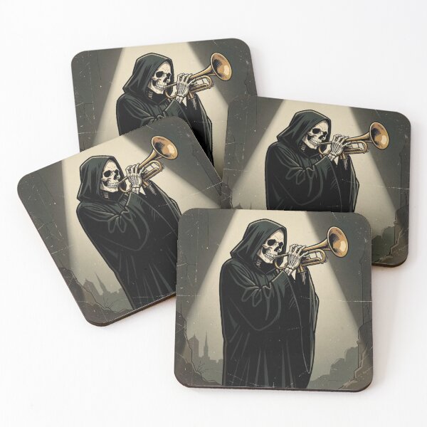 Item preview, The Grim Reaper playing the trumpet designed and sold by MagelliShop.