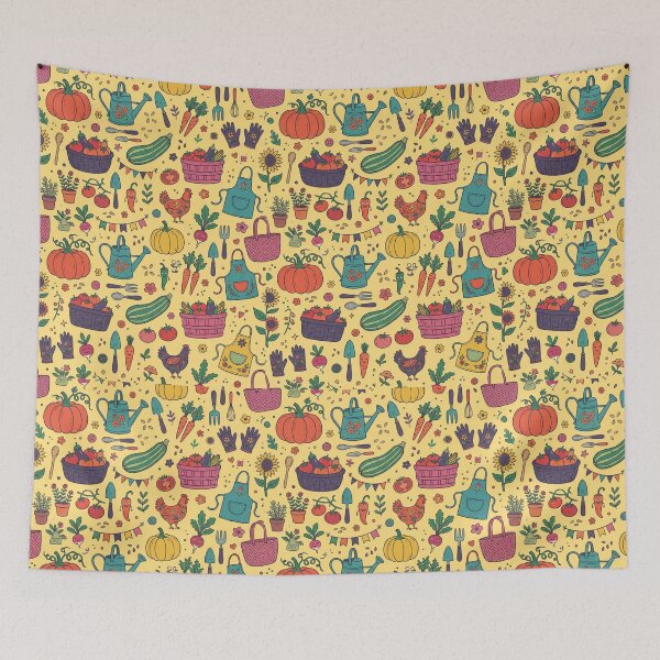Item preview, Retro Vegetable Garden Pattern designed and sold by Pick&Grin.