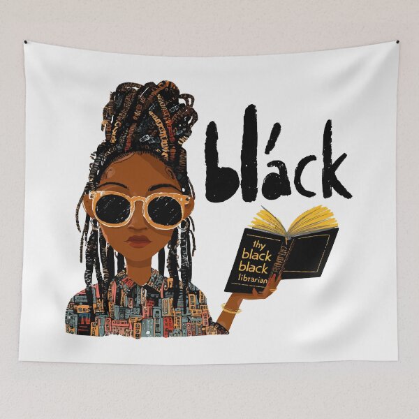 Item preview, Thy Black Black Librarian 90s Retro print text Design designed and sold by RichardRags.