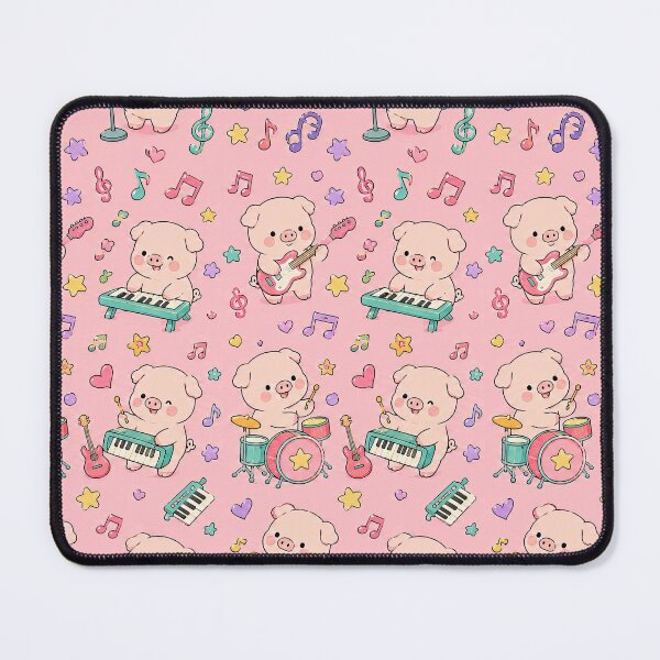 Item preview, Piggy Music Party Pattern designed and sold by Soft Berry Studio.