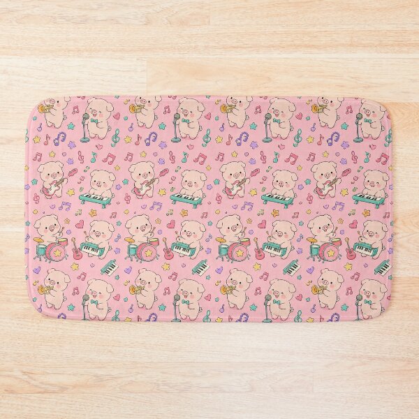 Item preview, Piggy Music Party Pattern designed and sold by Soft Berry Studio.