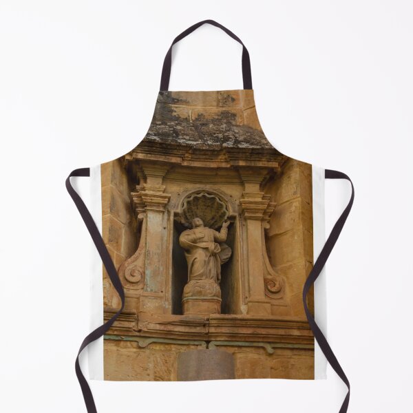 Item preview, Weathered Sandstone Statue In Church Niche With Ornate Baroque Architectural Detail designed and sold by Nmallia.