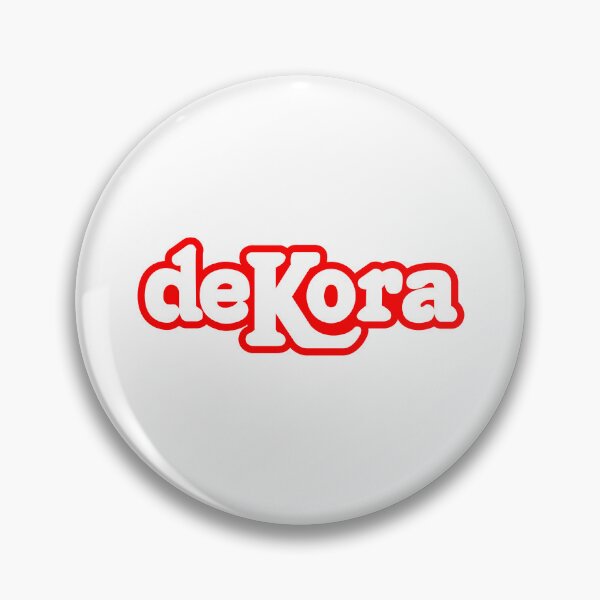 Artikelvorschau, DeKora Bold Retro Typography Rot-Weißes Logo entworfen und verkauft von jhofmank.