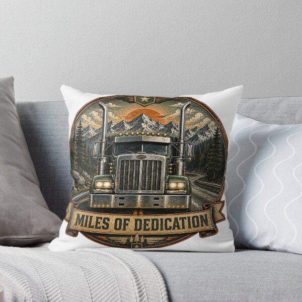 Item preview, Miles of Dedication | Long Haul Trucker Vintage Trucking Design designed and sold by Haque Designs.