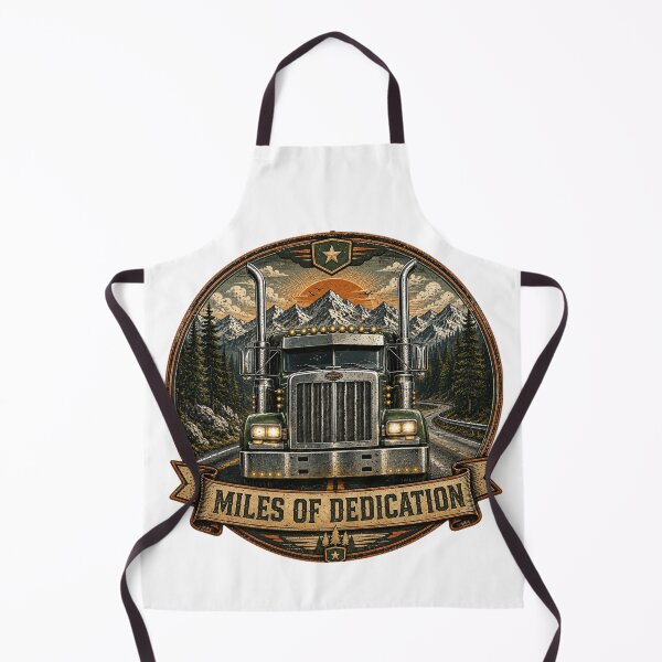 Item preview, Miles of Dedication | Long Haul Trucker Vintage Trucking Design designed and sold by Haque Designs.