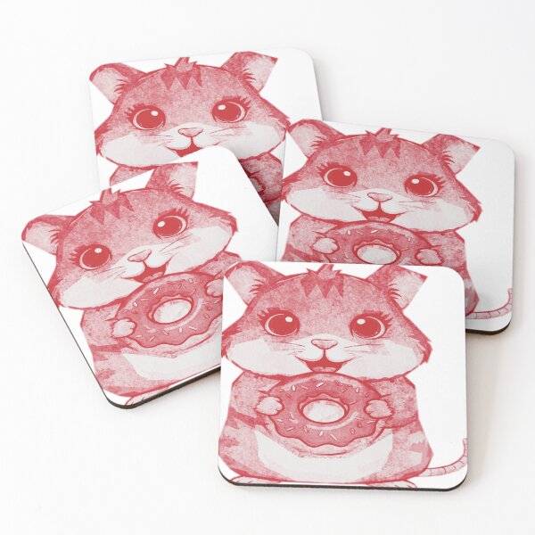Item preview, Cute Hamster Holding Donut designed and sold by kinpirks.