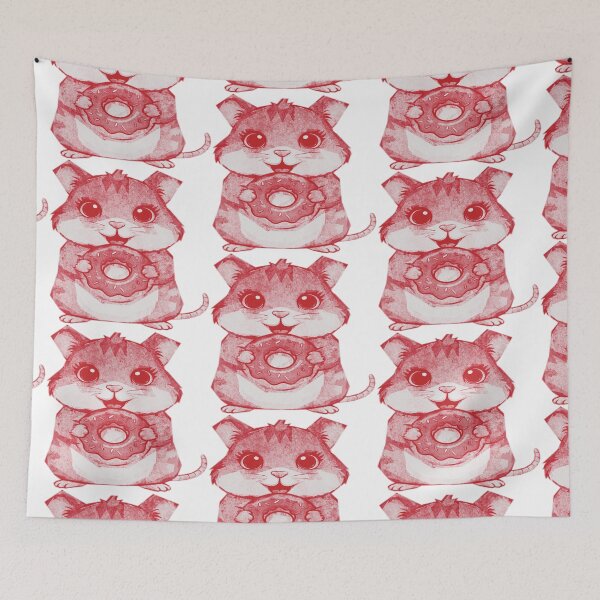 Item preview, Cute Hamster Holding Donut designed and sold by kinpirks.