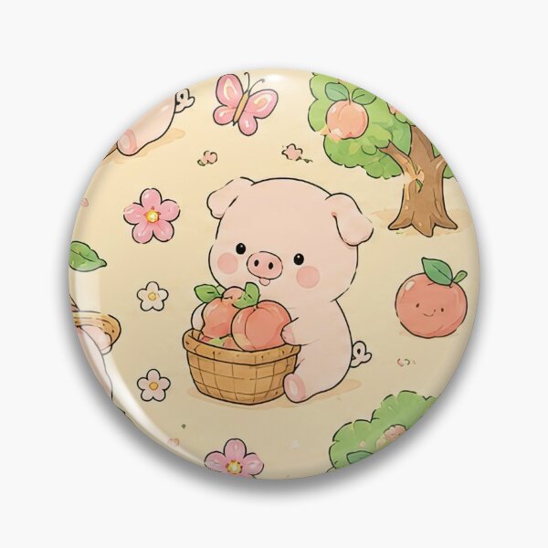 Item preview, Piggy Peach Orchard Pattern designed and sold by Soft Berry Studio.