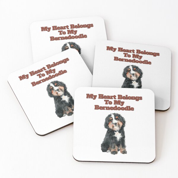 Item preview, My Heart Belongs To My Bernedoodle Watercolor Design designed and sold by NatureUnleashed.