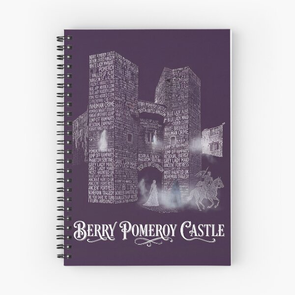 Item preview, Berry Pomeroy Castle Devon UK Haunted Ruins Typography Art designed and sold by naughty-raccoon.