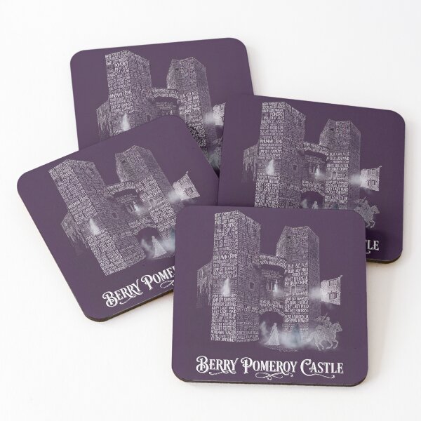 Item preview, Berry Pomeroy Castle Devon UK Haunted Ruins Typography Art designed and sold by naughty-raccoon.
