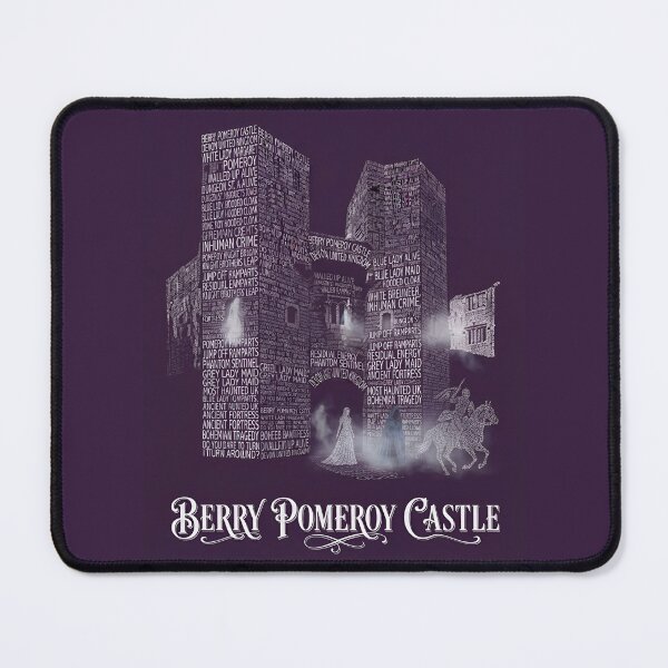 Item preview, Berry Pomeroy Castle Devon UK Haunted Ruins Typography Art designed and sold by naughty-raccoon.