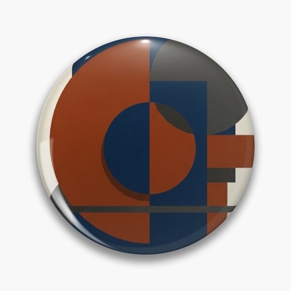 Item preview, Rust and Navy – Mid-Century Modern Geometric Abstraction designed and sold by Zaramodo.