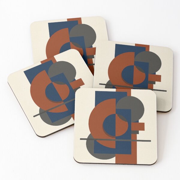 Item preview, Rust and Navy – Mid-Century Modern Geometric Abstraction designed and sold by Zaramodo.