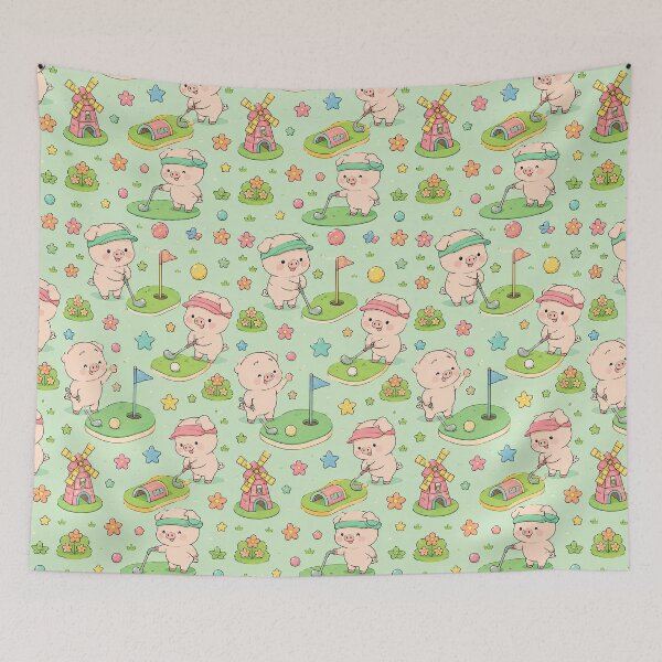 Item preview, Piggy Mini Golf Pattern designed and sold by Soft Berry Studio.