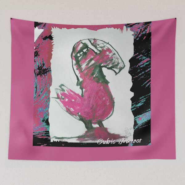 Item preview, Cubic Parrot (Painting by ACCI) designed and sold by VanyssaGraphics.