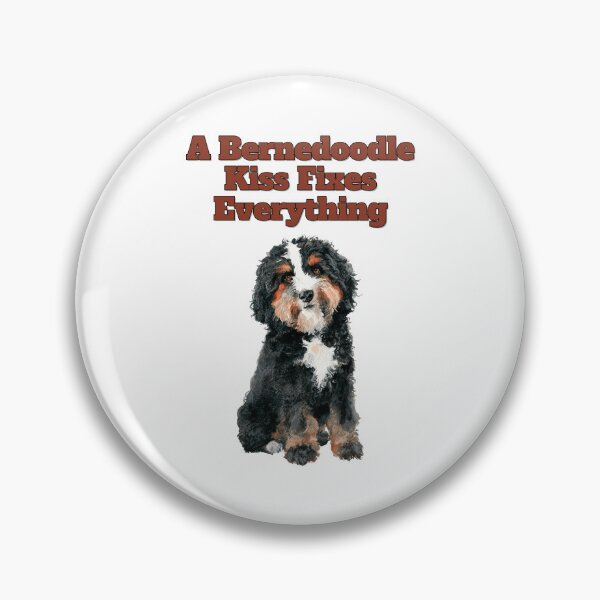 Item preview, A Bernedoodle Kiss Fixes Everything Watercolor Art designed and sold by NatureUnleashed.