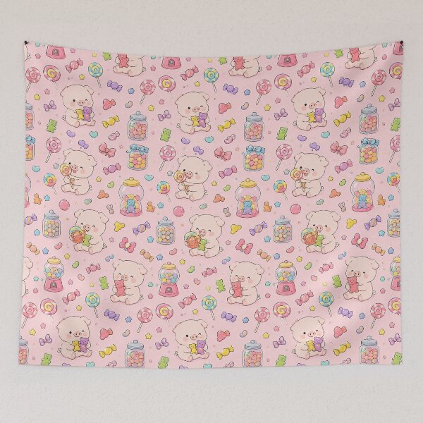 Item preview, Piggy Candy Shop Pattern designed and sold by Soft Berry Studio.