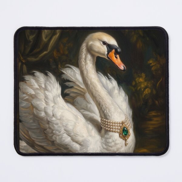 Item preview, Royal Swan Emerald Pearl Necklace designed and sold by The Real Beast Art.