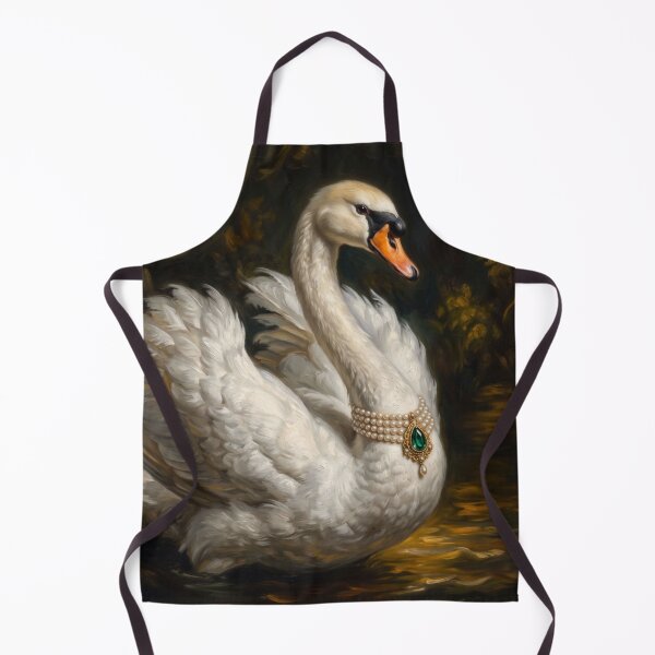 Item preview, Royal Swan Emerald Pearl Necklace designed and sold by The Real Beast Art.