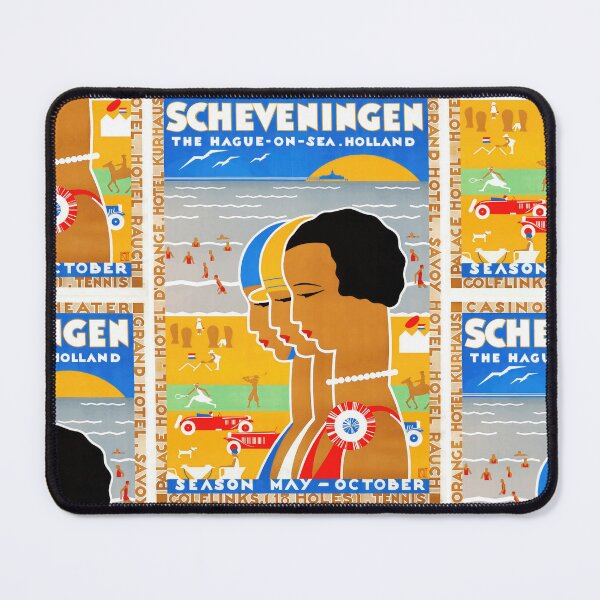 Item preview, Vintage Art Deco Travel Poster | Scheveningen Seaside Resort | Retro Wall Art & Home Decor | Holland | The Hague | 1920s Style designed and sold by artofuniverse.