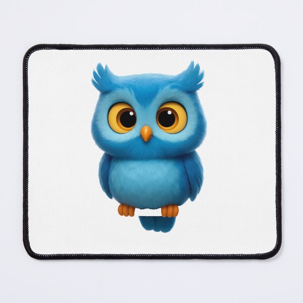 Item preview, Cute Baby Blue Owl Illustration designed and sold by canvahub.