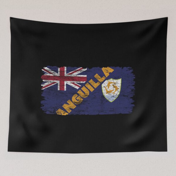 Item preview, Vintage Anguilla Flag Anguilla Pride Caribbean Heritage Crest Dolphins designed and sold by Flag Outfit.