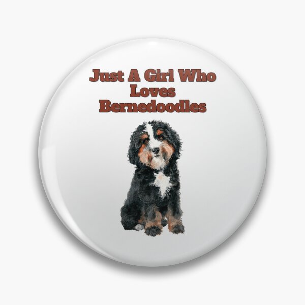 Item preview, Just A Girl Who Loves Bernedoodles Watercolor Art designed and sold by NatureUnleashed.