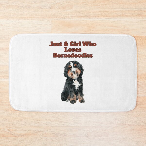 Item preview, Just A Girl Who Loves Bernedoodles Watercolor Art designed and sold by NatureUnleashed.