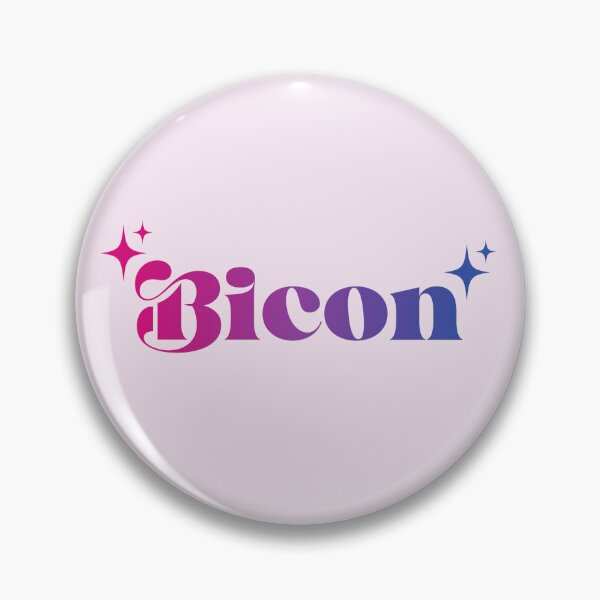 Item preview, ‘Bicon’ bi icon typography art | bisexual pride  designed and sold by QuillPrints.