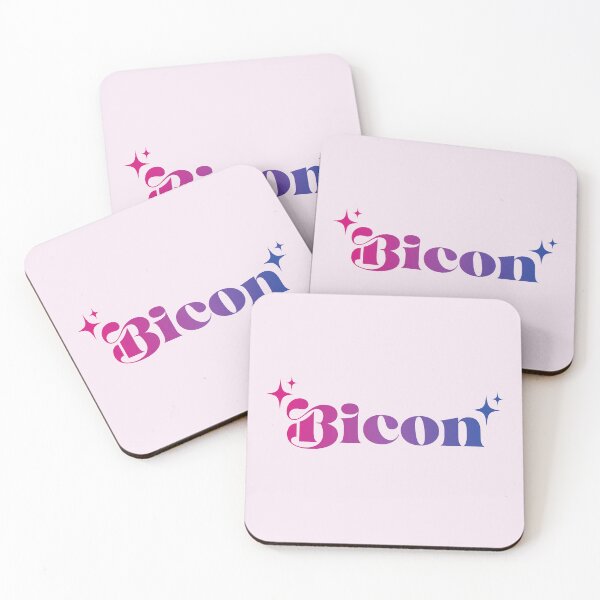 Item preview, ‘Bicon’ bi icon typography art | bisexual pride  designed and sold by QuillPrints.