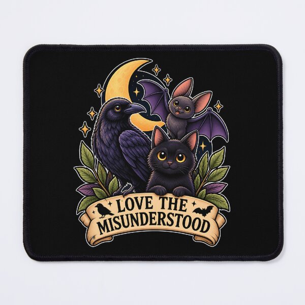 Item preview, Love The Misunderstood Bat Raven Cat Snake Spider Moth Frog designed and sold by DarkRelicStudio.