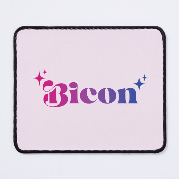 Item preview, ‘Bicon’ bi icon typography art | bisexual pride  designed and sold by QuillPrints.