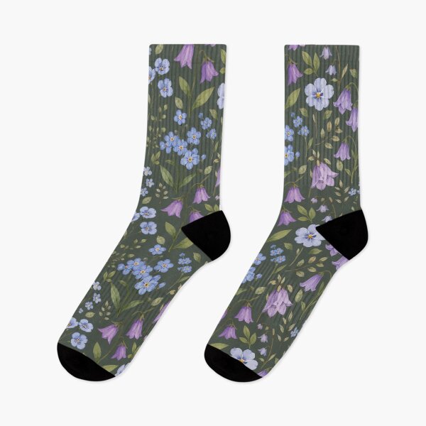 Item preview, Blue Purple Wildflower Botanical Pattern – Cottagecore 6 designed and sold by SimplePoDesign.
