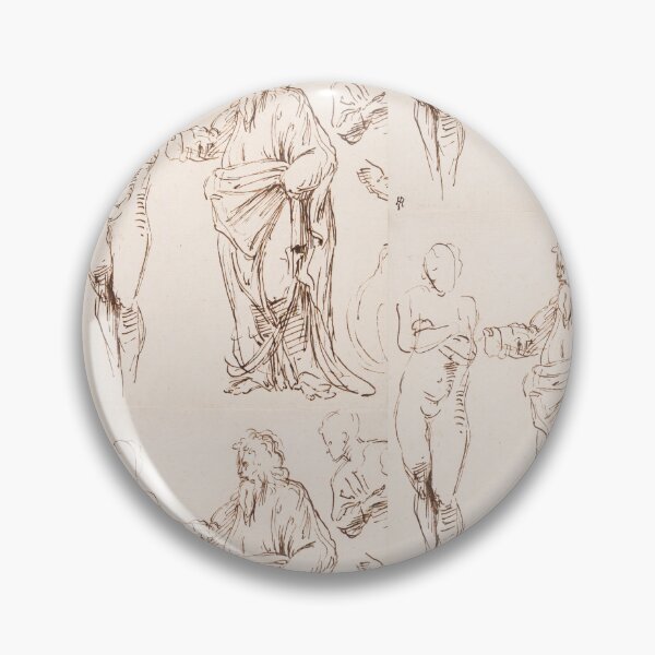 Item preview, Renaissance Figure Studies in Brown Ink designed and sold by artofuniverse.