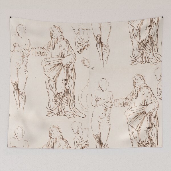 Item preview, Renaissance Figure Studies in Brown Ink designed and sold by artofuniverse.
