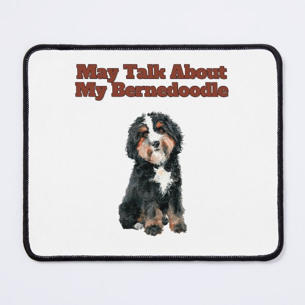 Item preview, Warning May Talk About My Bernedoodle Watercolor Design designed and sold by NatureUnleashed.