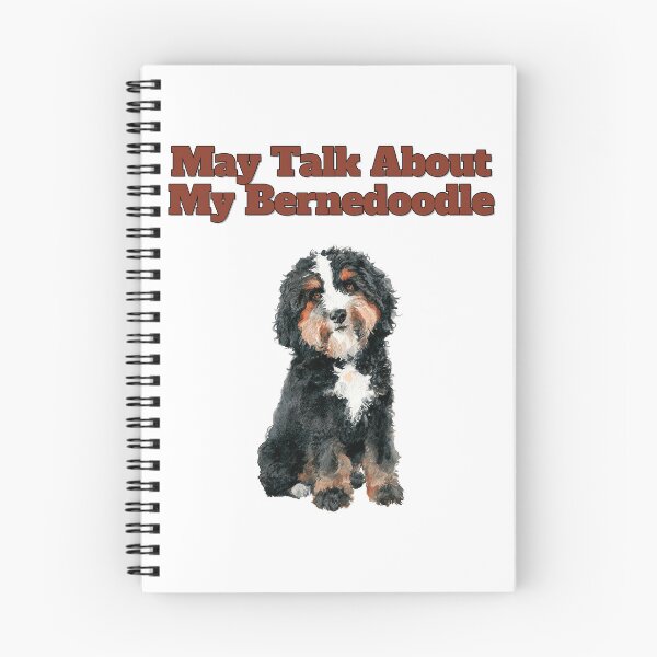 Item preview, Warning May Talk About My Bernedoodle Watercolor Design designed and sold by NatureUnleashed.