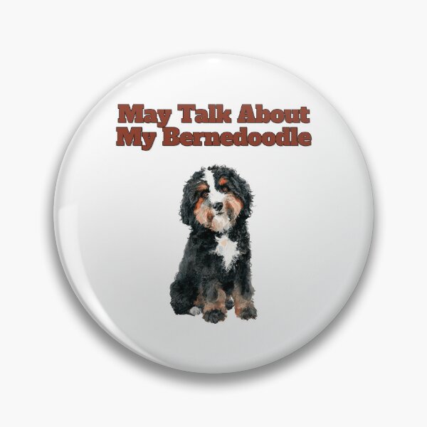 Item preview, Warning May Talk About My Bernedoodle Watercolor Design designed and sold by NatureUnleashed.