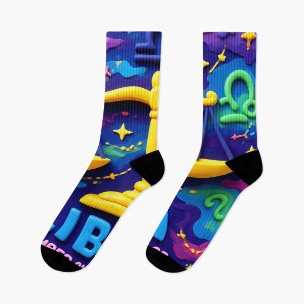 Item preview, libra C  typographic zodiac abstract  colorful zodiac typographic design designed and sold by SmashingDeals.