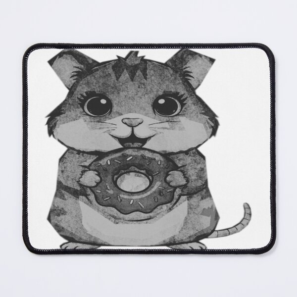 Item preview, Cute Hamster Holding Donut designed and sold by kinpirks.