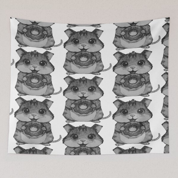 Item preview, Cute Hamster Holding Donut designed and sold by kinpirks.