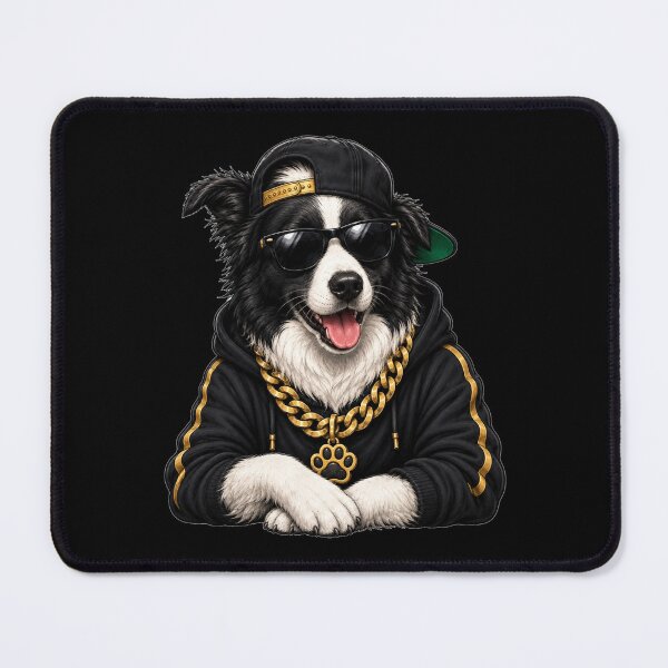 Item preview, Cool Border Collie with Gold Chain designed and sold by ARDELVEX STUDIO.